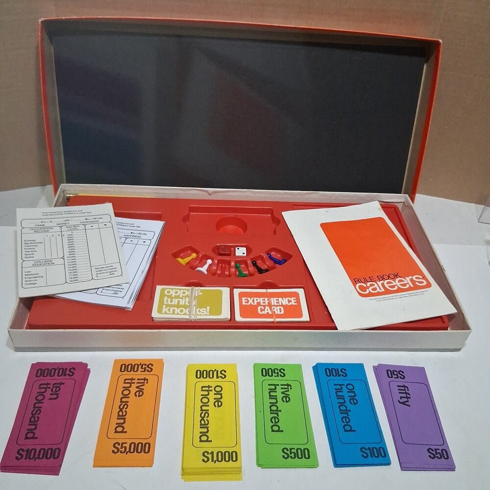 1971 Careers Board Game by Parker Brothers COMPLETE in Great Condition Vintage
